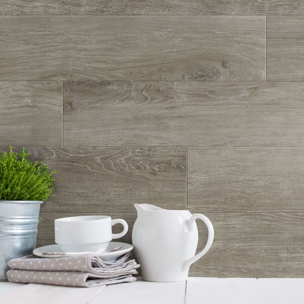 Grosfillex Grosfillex 15 st tuiles murales Gx mur + 15x90 cm Couleur de chêne brun