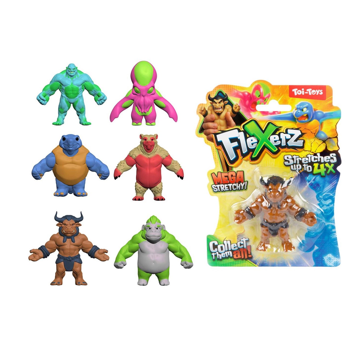 Toi-toys figurine anti-stress flexerz 6cm