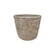 Pot de fleur ambiance manoir pierre crème 19x17cm