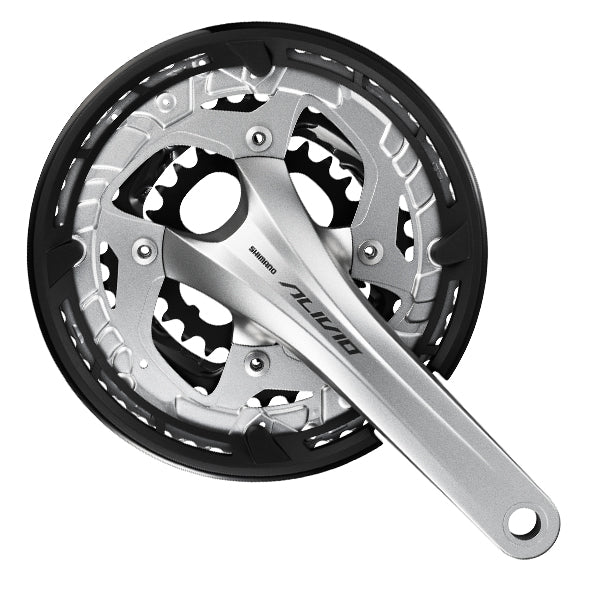 Shimano - Pédalier 9 vitesses Alivio FC-T4060 avec bras de manivelle 175mm 48 x 36 x 26T - argenté