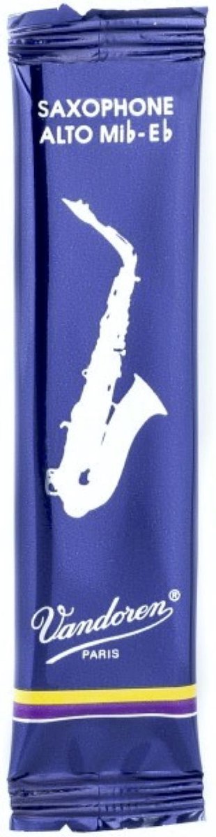 Boîte de saxophone alto classique Vandoren 1,5 avec 10 anches - anche pour saxophone alto
