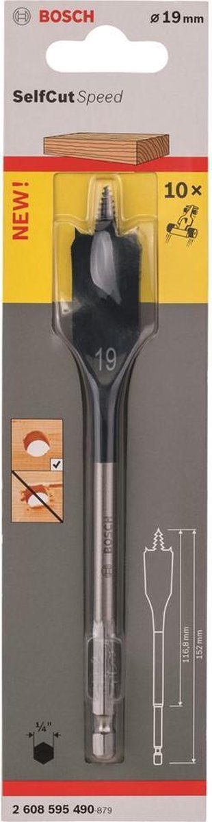 Bosch - jeu de forets rapides, vitesse de coupe automatique, hexagone 19 x 152 mm