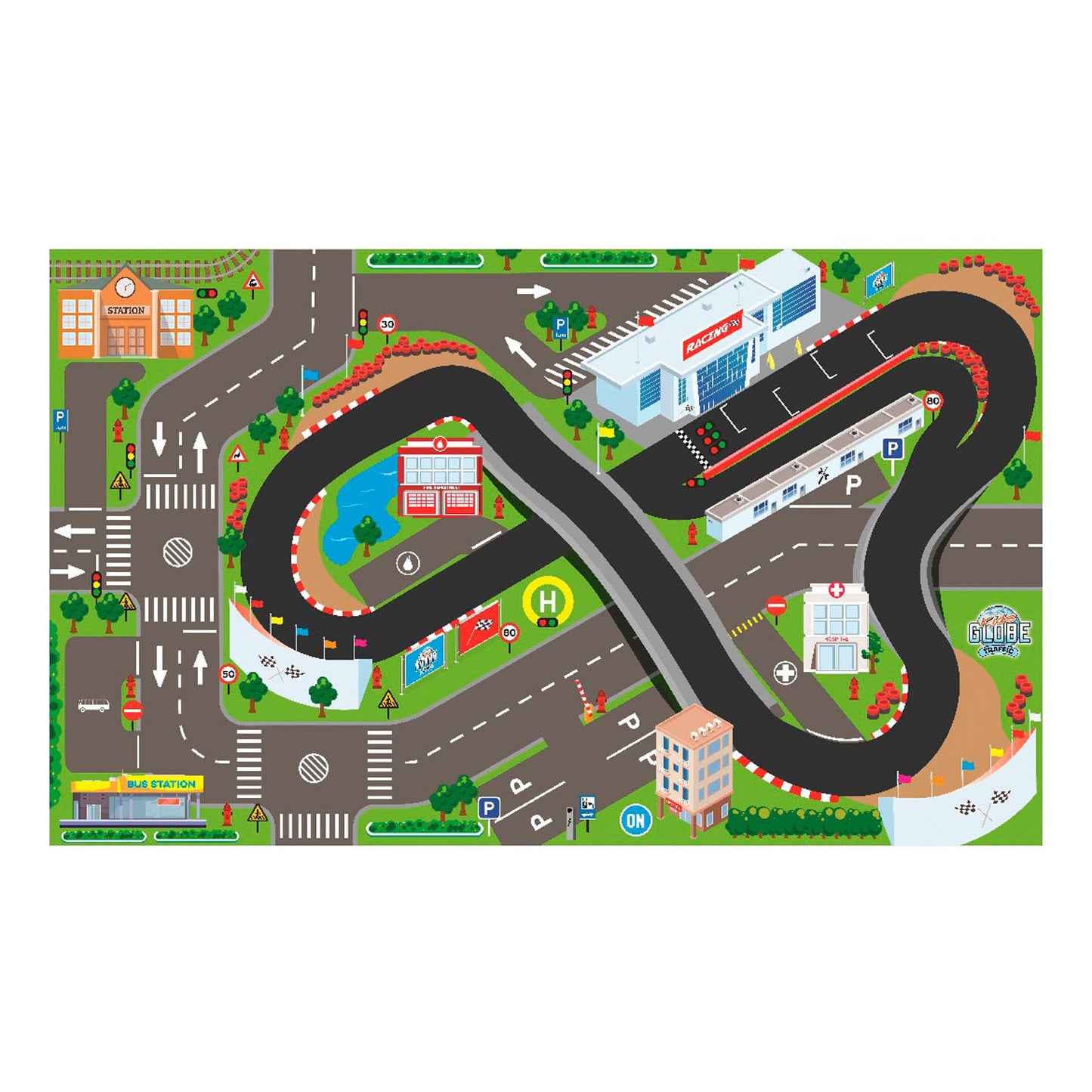 Circuit de robe de circulation pour enfants avec des lumières LED