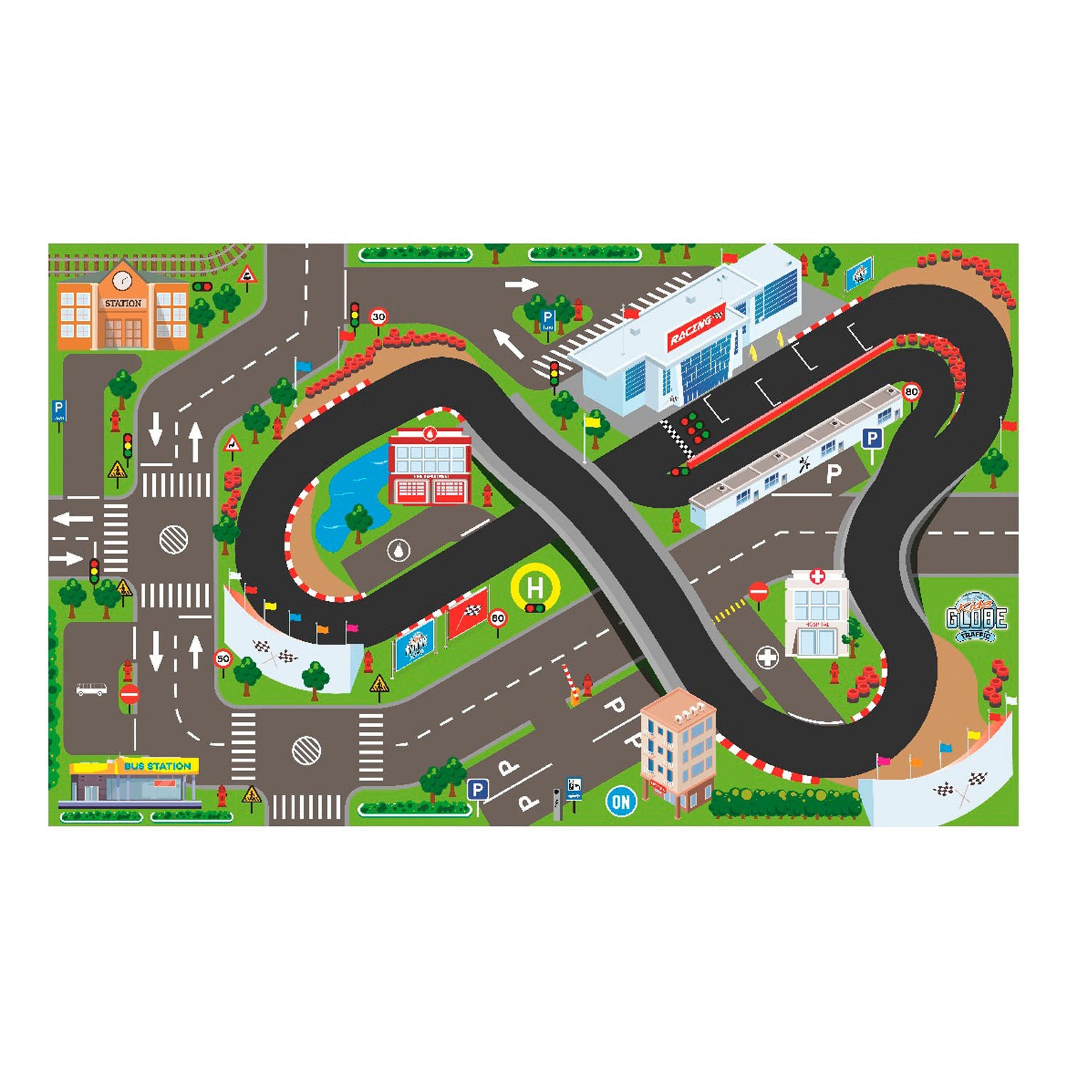 Circuit de robe de circulation pour enfants avec des lumières LED