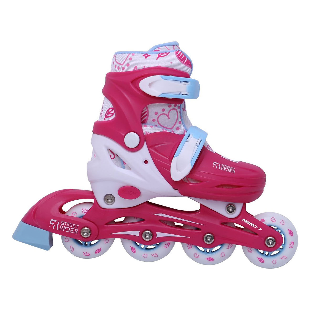 Street Rider Inline Skeelers Pink, taille 30-33