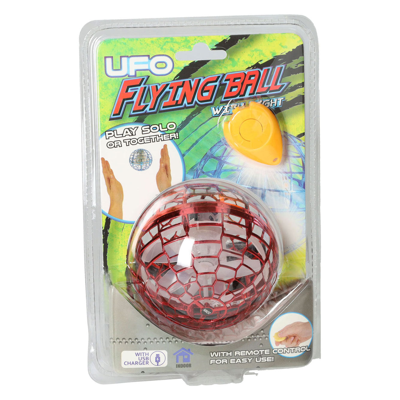 Boule volante d'OVNI avec lumière avec télécommande et USB