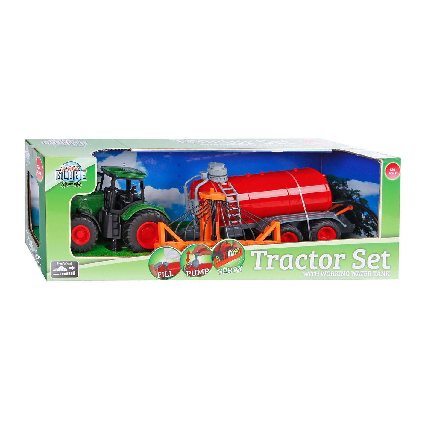 Tracteur Kids Globe Globe avec Marn Tank, 49 cm