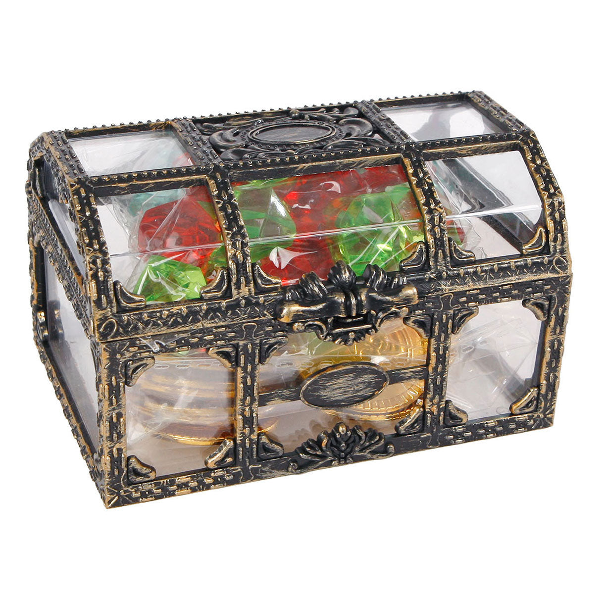 Trésor profond de destination avec pièces de monnaie et diamants, 61dlg.