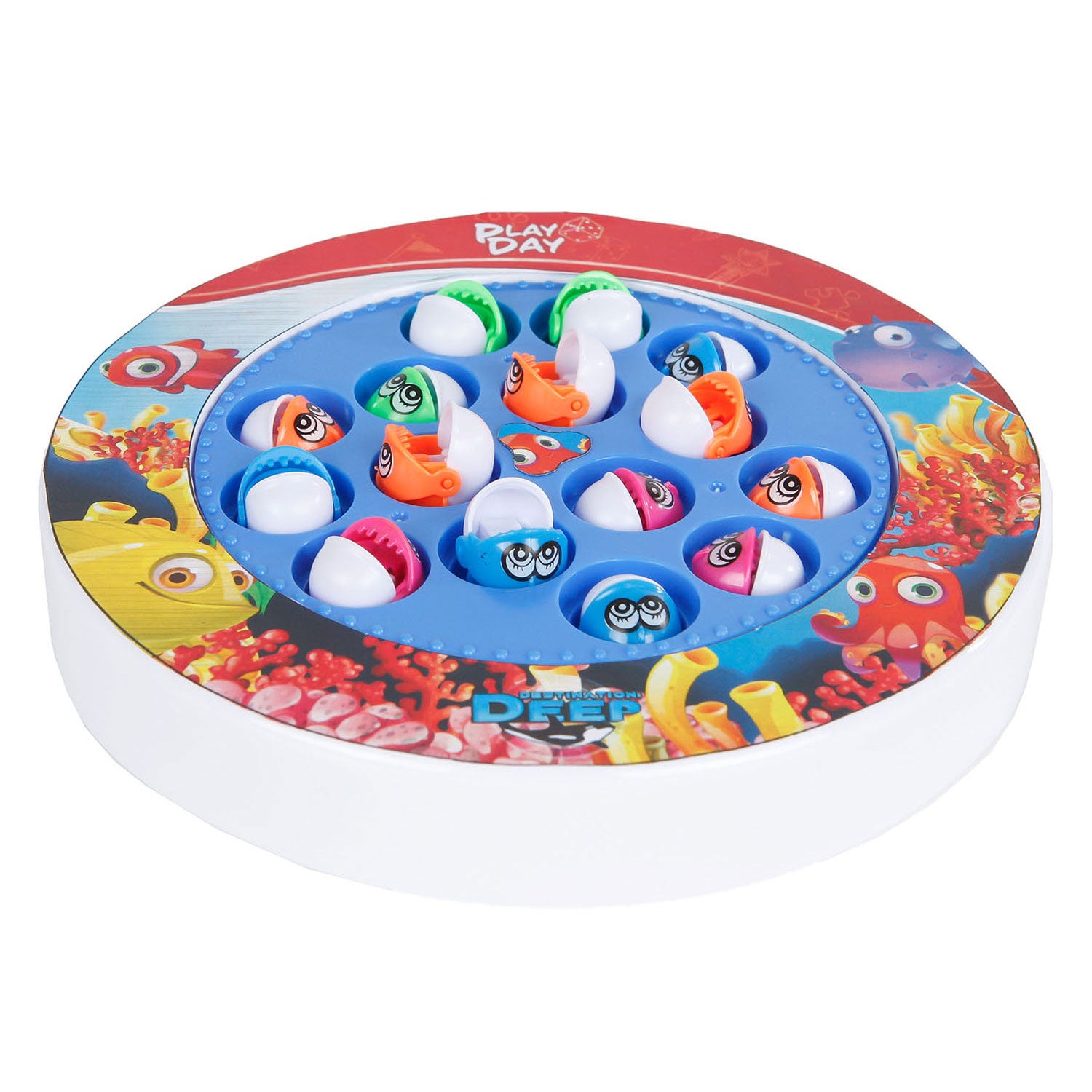 Jeu de poisson profond de destination avec 15 poissons et son