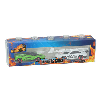 Boîte de rangement Roadblasters avec 2 voitures de course moulées