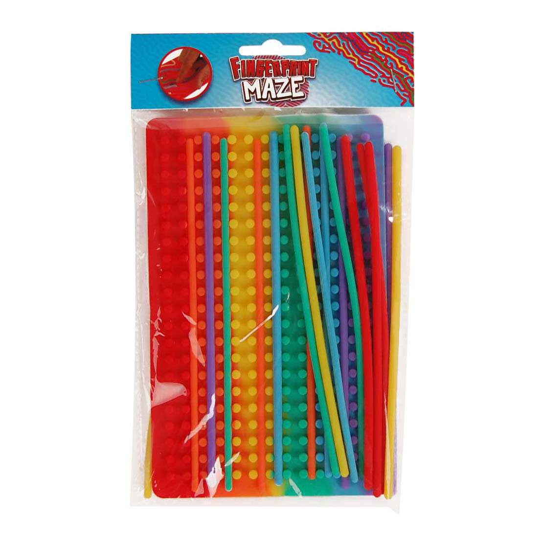 Maze d'empreinte digitale avec des bâtons rectangle