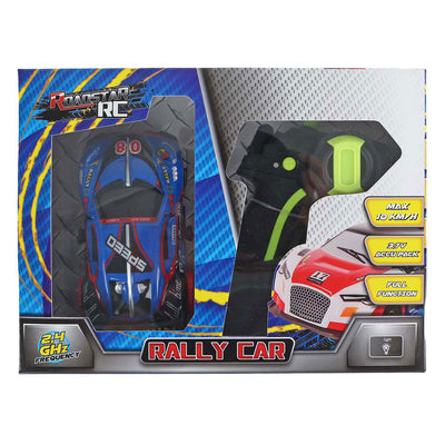 RCA Roadstar RC Rally Rally Rally avec léger 2,4 GHz bleu, 13 cm