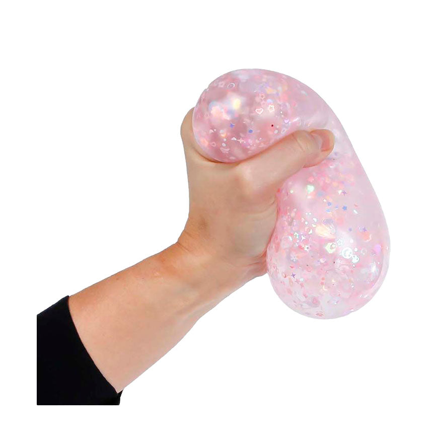 Glamour Mega Squeeze Squeeze Ball Fleur et paillettes, 9cm