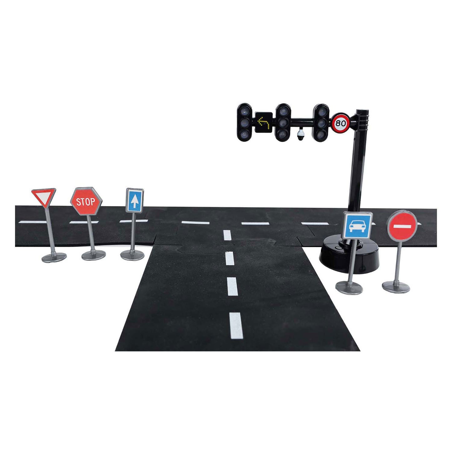 Le feu de circulation des Globe Kids Globe avec 3 lumières et 5 panneaux de signalisation