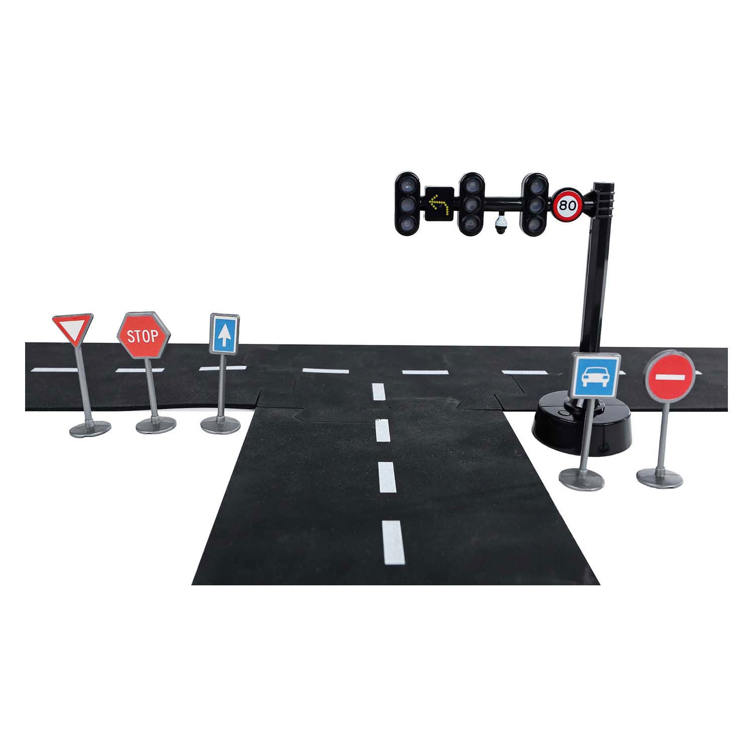 Le feu de circulation des Globe Kids Globe avec 3 lumières et 5 panneaux de signalisation