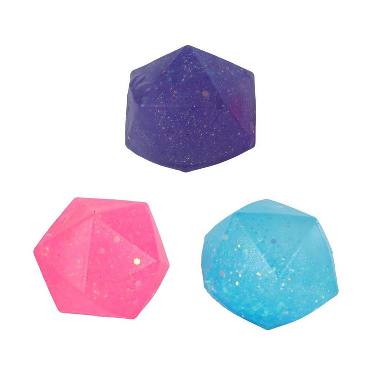 Balle de pression glitante glamour, 6 cm