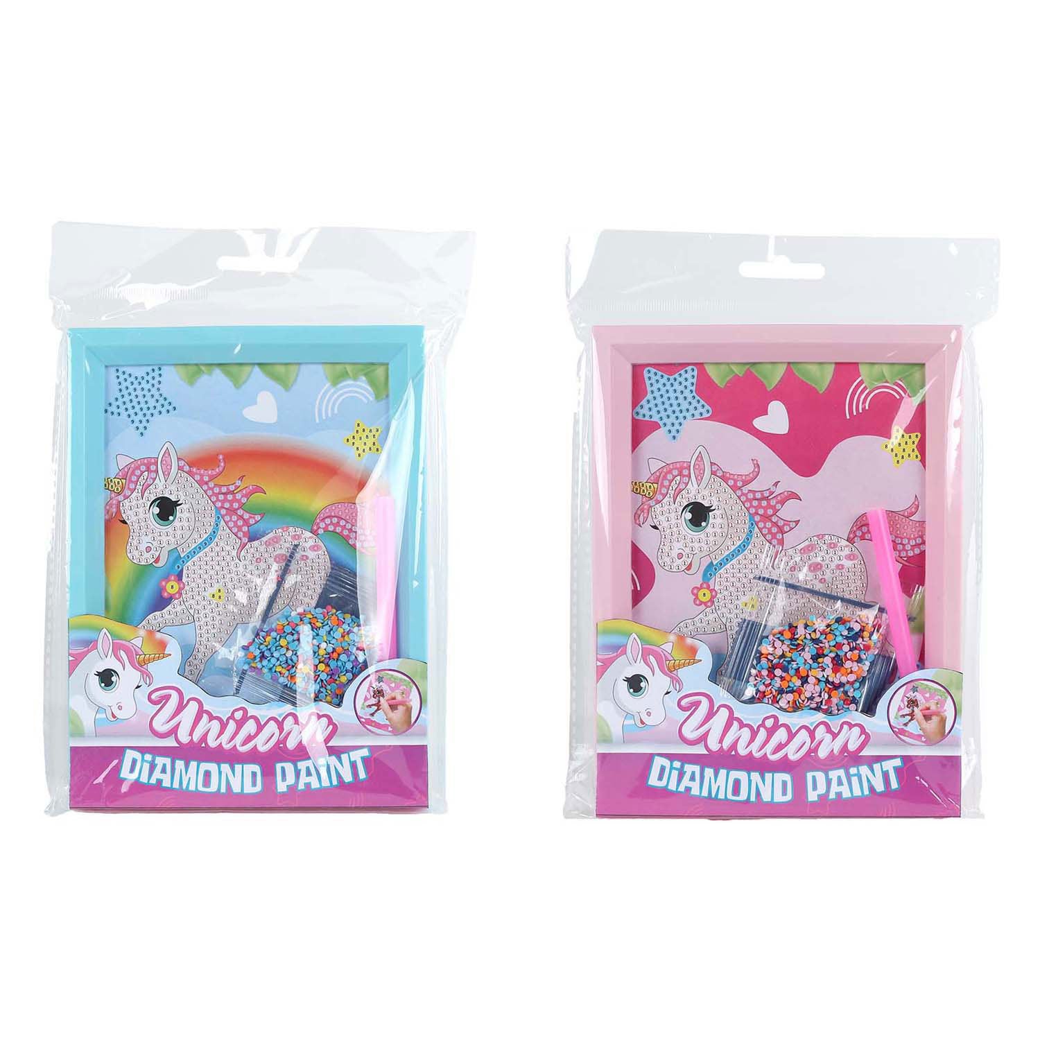 Peinture de diamant à licorne avec un cadre photo