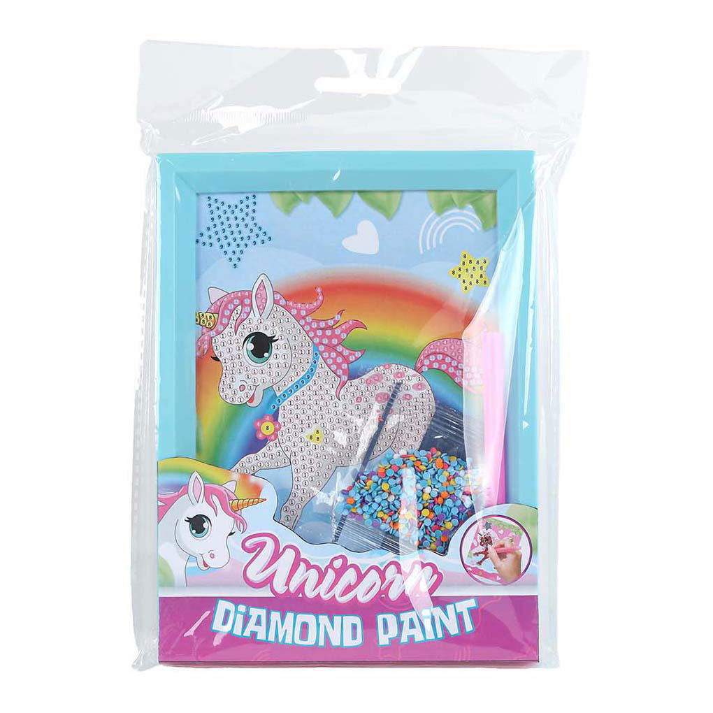 Peinture de diamant à licorne avec un cadre photo