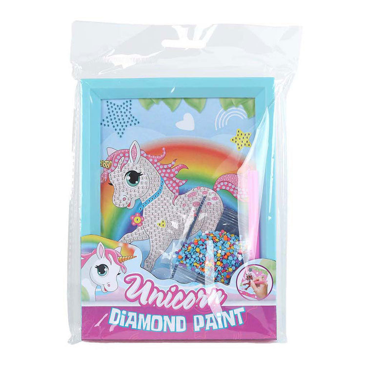 Peinture de diamant à licorne avec un cadre photo