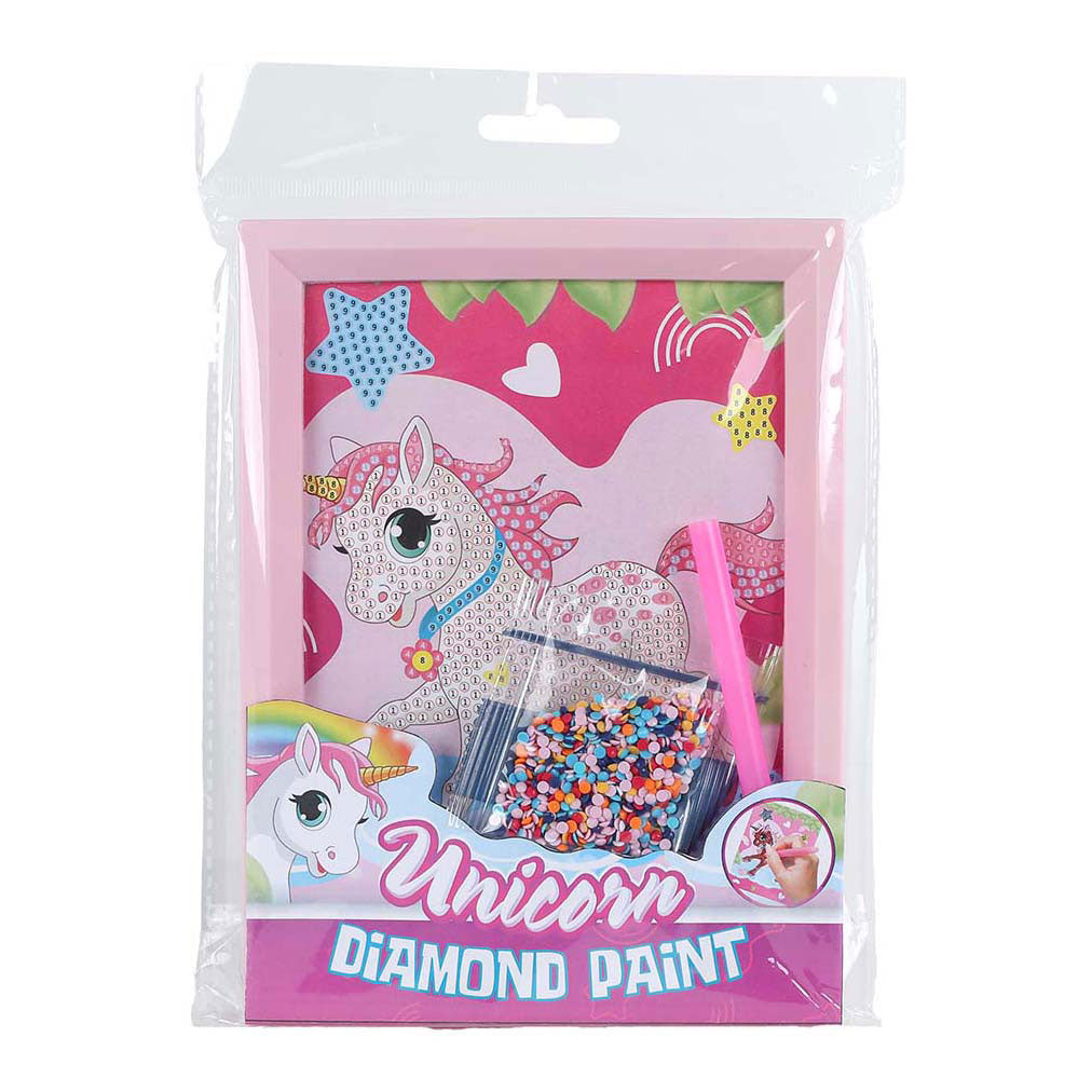Peinture de diamant à licorne avec un cadre photo