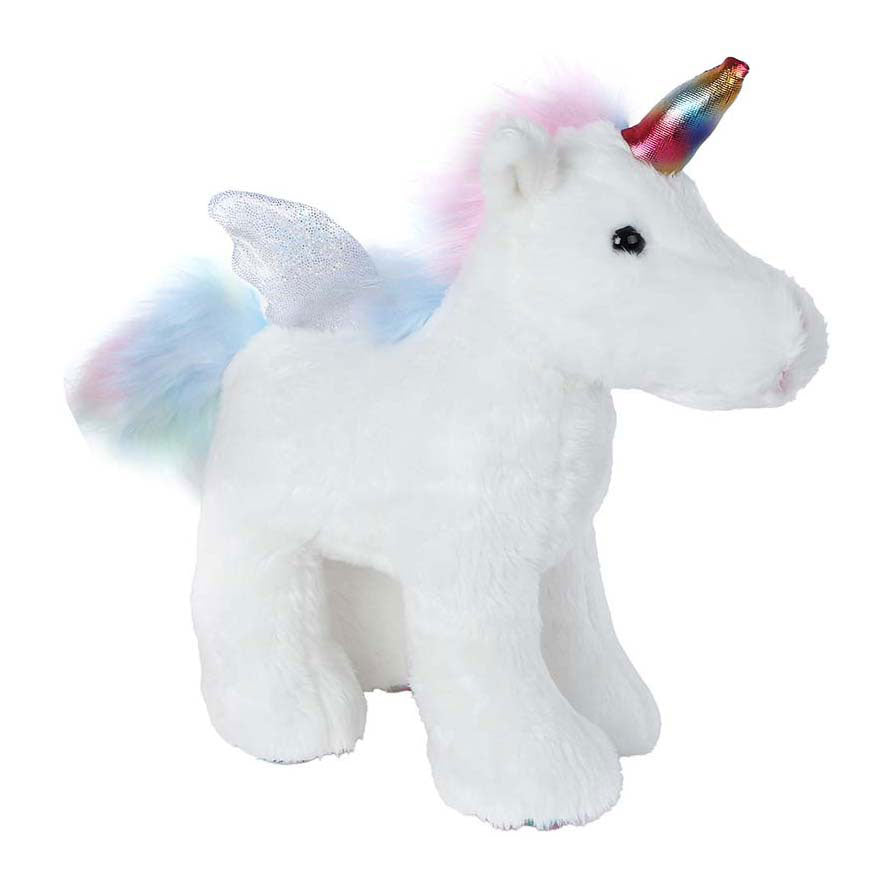 Peluche écureuil debout blanc, 18 cm