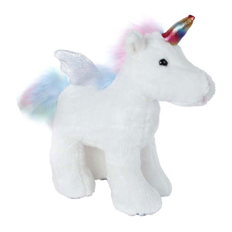 Peluche écureuil debout blanc, 18 cm