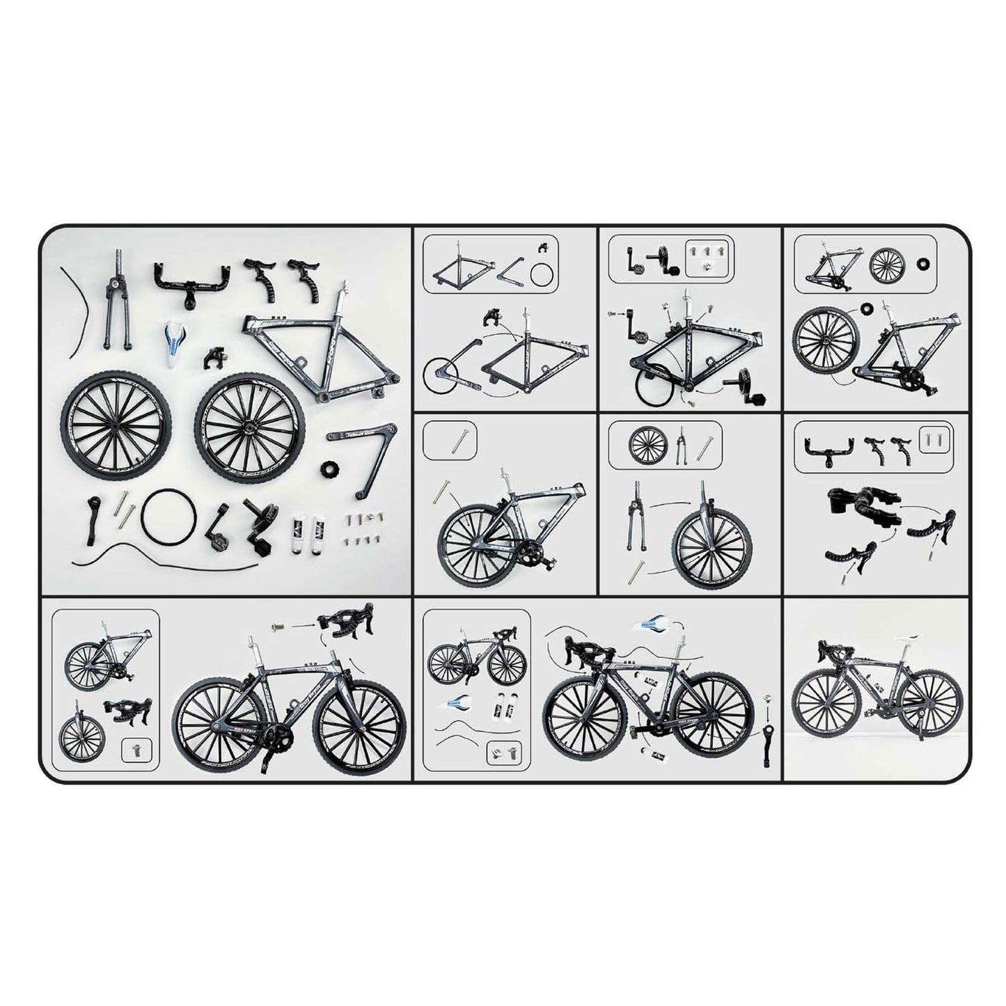 Kit de construction de vélo de course à vélo, 19,5 cm