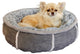 Panier de chien en palissandre en peluche gris