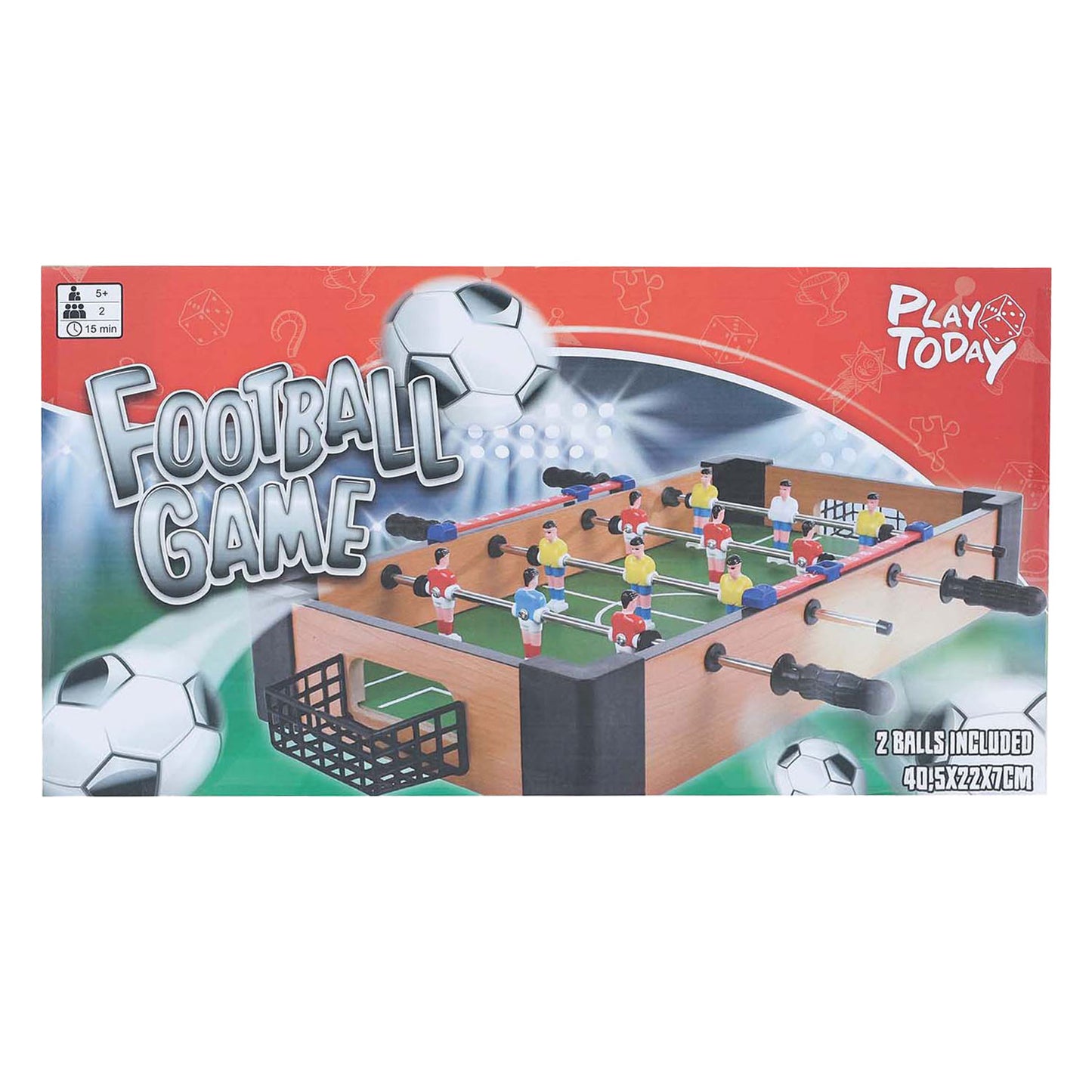 Table de football de table aujourd'hui avec 2 balles