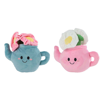 Ramenez-moi à la maison Hug Plant Plush - théière avec des fleurs, 18 cm