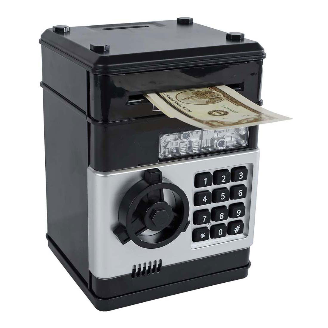 Coffre-fort avec code secret noir, 19,5 cm