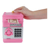 Coffre-fort avec code secret rose, 19,5 cm