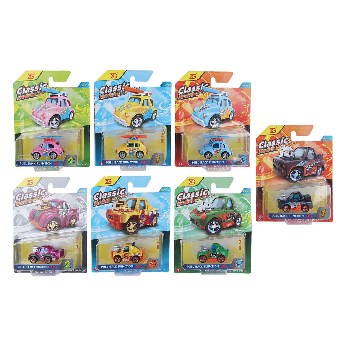 Voiture de course amusante, 5 cm