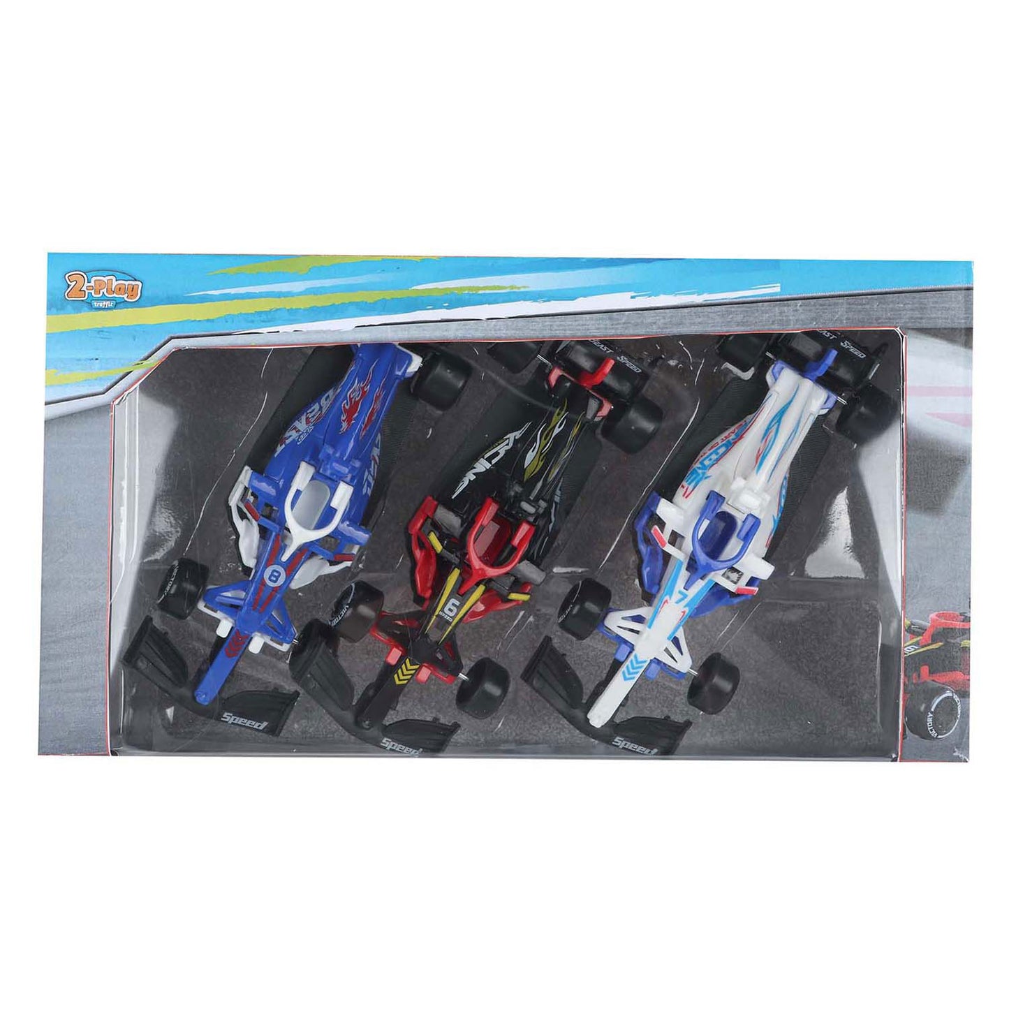 Voiture de course formule 2 jeux 12,5 cm, 3 pcs.