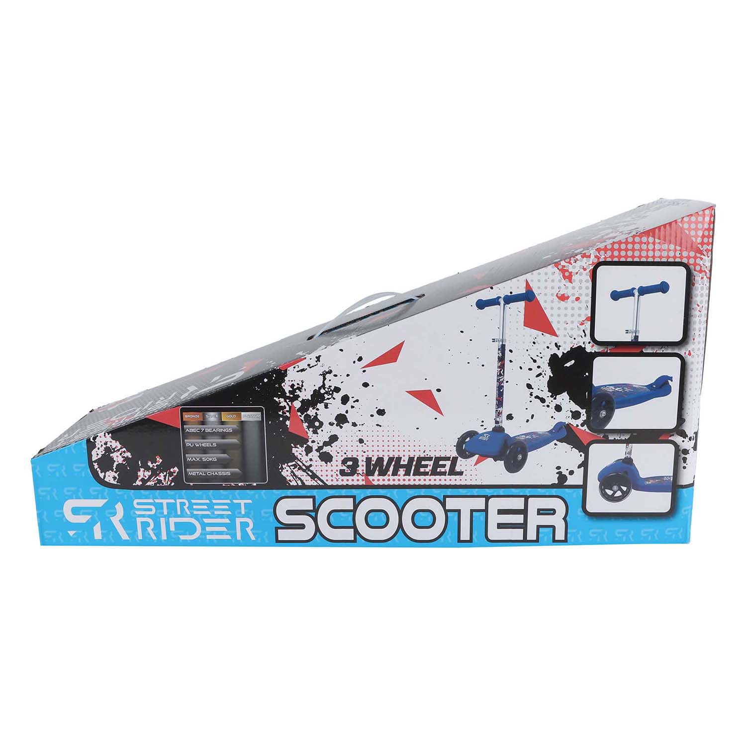 STOID RIDER 3-roues avec une direction réglable Direction ABEC 7 Bleu