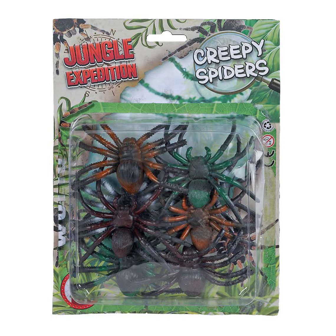 Jungle Expedition Spiders 6cm, 8st.