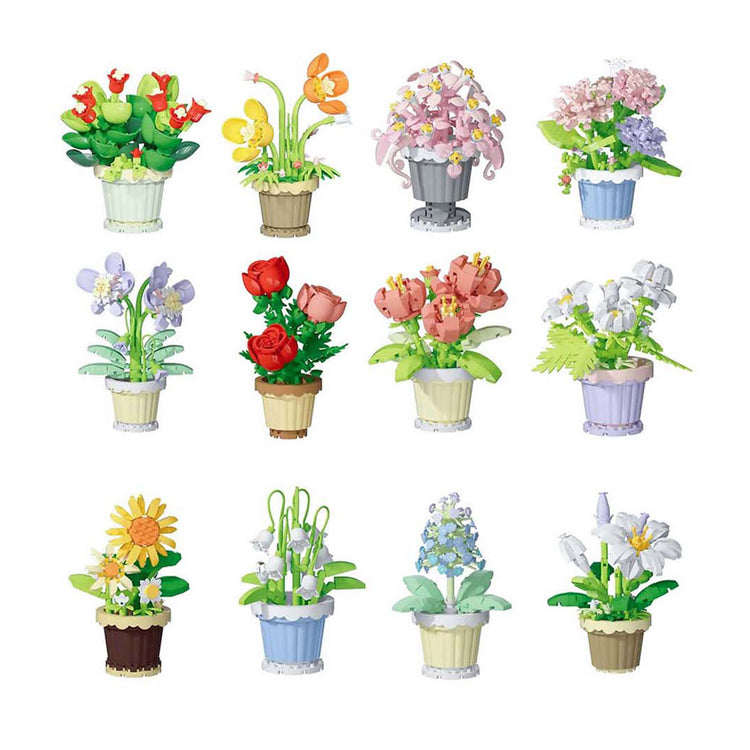 Kit de construction de fleurs plante en pot - 365 pcs.