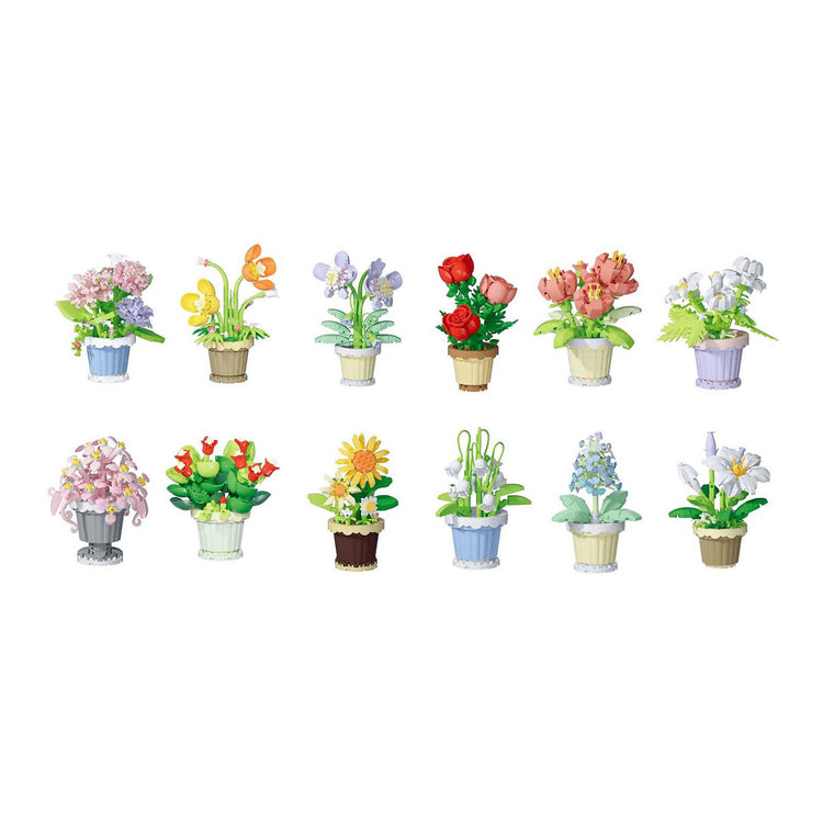 Kit de construction de fleurs plante en pot - 365 pcs.