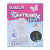 Tableau lumineux Glamour coeur avec connexion USB et 7 marqueurs, 16 cm