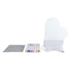 Tableau lumineux Glamour coeur avec connexion USB et 7 marqueurs, 16 cm