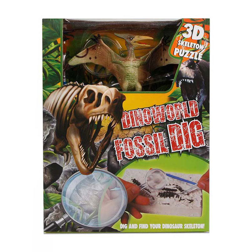 Dinoworld Fossile Talons Puzzle avec une figure de dinosaure supplémentaire