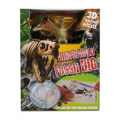 Dinoworld Fossile Talons Puzzle avec une figure de dinosaure supplémentaire
