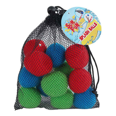 Sun Fun 12 Colored Balles Brouilles dans un sac de rangement, 6 cm