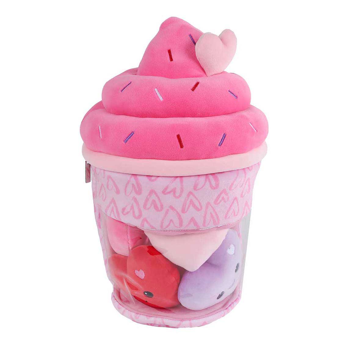 Peluche menu moelleux glace à 4 coeurs - 36cm