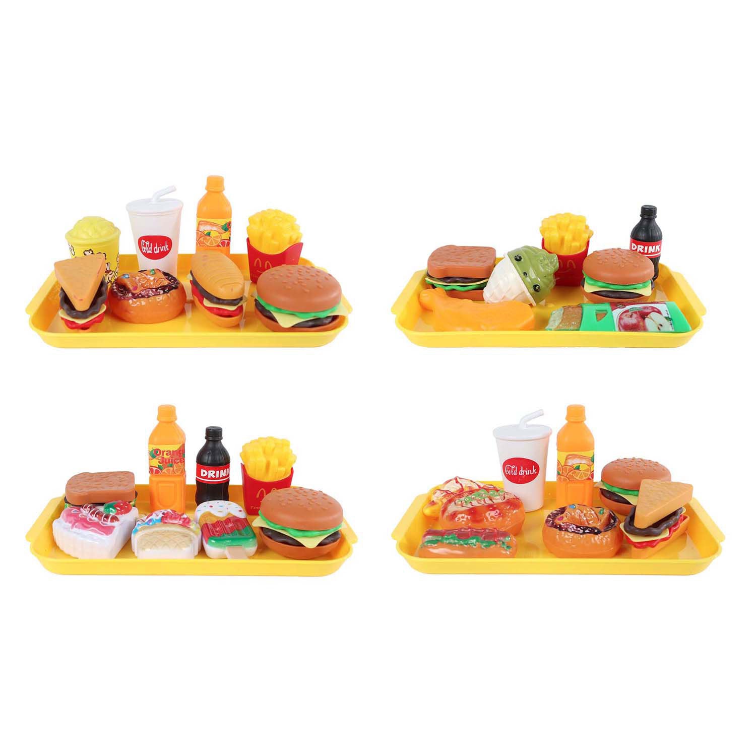 Ensemble de jeu de mini-menus de restauration rapide