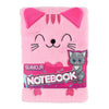 Carnet Glamour chat moelleux a5 rose - 80 pages.