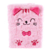 Carnet Glamour chat moelleux a5 rose - 80 pages.