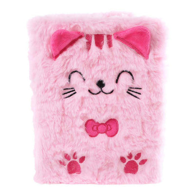 Carnet Glamour chat moelleux a5 rose - 80 pages.