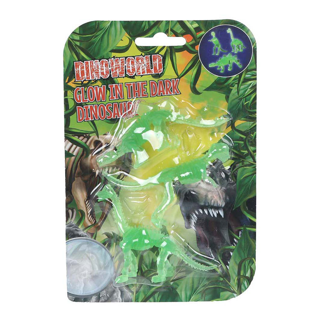 Dinoworld Dinosaure 3D qui brille dans le noir - 3 pcs.