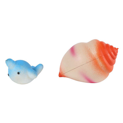 Coquille profonde de destination avec créatures marines en croissance - 6 cm
